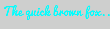 Image with Font Color 00FFFF and Background Color CECFCE